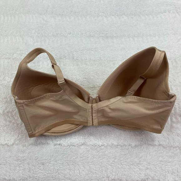 Cacique Lightly Lined Full Coverage Bra 46F Tan Nude Underwire - Picture 4 of 4
